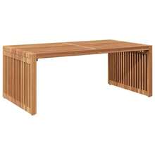 vidaXL Garten Beistelltisch Braun 90 x 50 x 36 cm Teak-Massivholz - Gelb - Übersicht 2