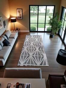 Moderner gemusterter Teppich - Mehrere Farben, weich, waschbar & rutschfest für Zuhause (hergestellt in der Türkei)