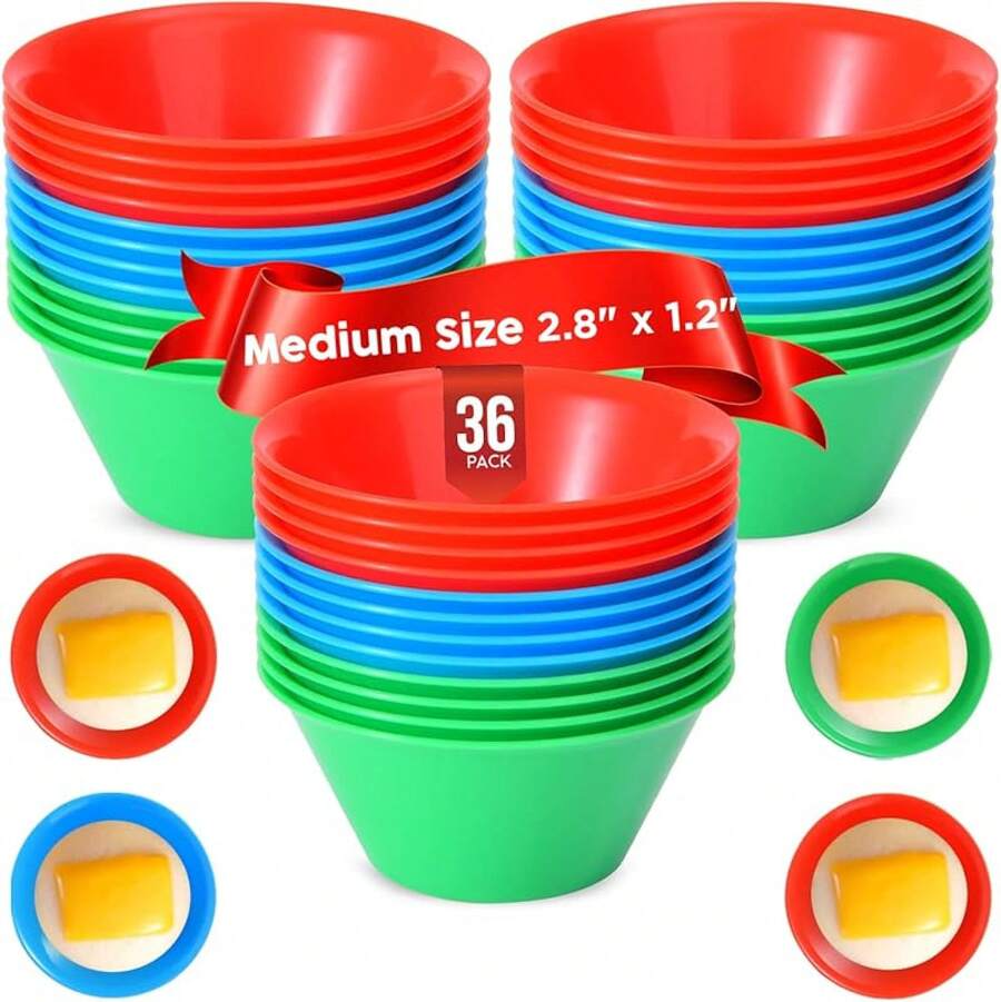 Medium Size 36 Pcs Puto Molder Filipino (2.8 X 1.2) - Kutsinta Molder Baking - Puto Cups Steamer - Filipino Plastic Molds Desserts - 36 chiếc cỡ trung bình - Xem 1