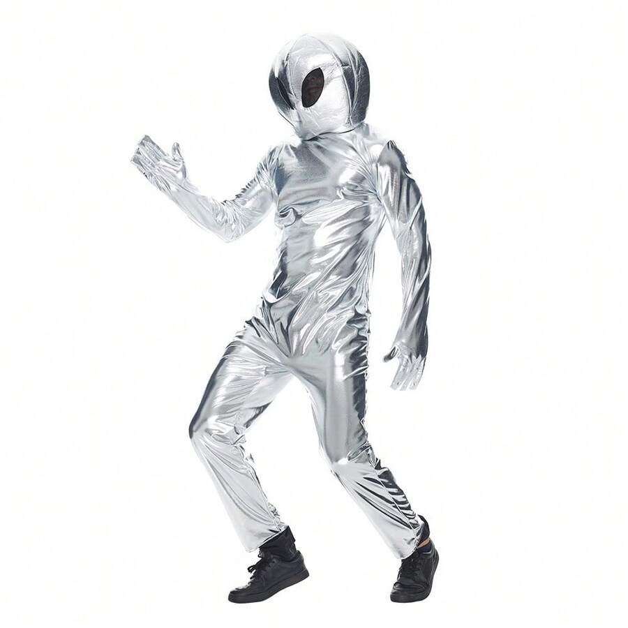 COS Alien Halloween Party Costume, Carnival Astronaut Costume, Role-Playing Costume - White - View 1