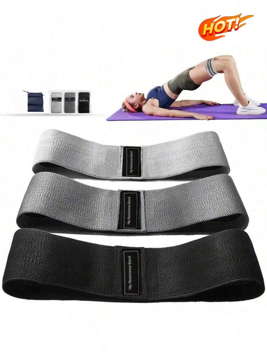 Bộ 3 dây đàn hồi lò xo cho hông, dây kháng lực tập yoga, dây tập thể dục rộng, dây tập chân, vòng cho bài tập squat, tập thể dục ngoài trời, tập mông, dây kháng lực