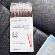 Pet Longasia Multi-Purpose Swabs - Hypoallergenic, Easy To Carry & Use, Ideal For Makeup Application & Skincare, 100 Count, Skincare Essentials|Hypoallergenic Swabs|Soft Texture Swabs, Makeup Brushes And Swabs - Multicolor - View 3