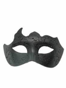 Couple Mask - Shiny Metal Wire Rispberry Rhinestone Venetian Mask Men's Carnival Mask (The Masks Are Hand-Painted, And The Lines May Be Errors, But They Do Not Affect The Use) - Black - View 10