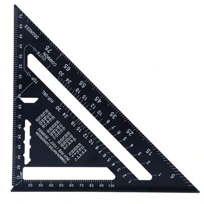 7-Inch Aluminum Alloy Triangle Ruler, Thickened 90 Degree Square, Multifunctional Triangle Tool For Woodworking And Drawing, Precise Angle Measurement