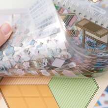 12 张微型风景贴纸套装，包含 12 张宠物贴纸、8 张场景卡和 2 张参考图像，用于模拟建模场景和微型房屋 - 彩色 - 查看 6