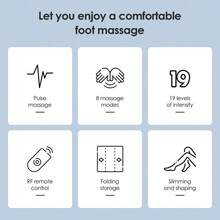 EMS Foot Massager Pad With 2 Pairs Of Electrode Patches, Foldable Electric Foot Massage Mat, Microcurrent Foot Massager, Muscle Stimulation Massager Timing Function, With Remote Control.Father Day Gift Fathers Day Gift - Black - View 5