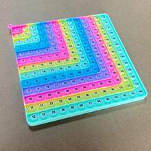 legendstar Tablero de ajedrez de práctica de multiplicación de 12x12, juguete táctil matemático, aprendizaje rápido de tabla de multiplicar con burbujas, herramienta educativa de enseñanza de números matemáticos, regalo de cumpleaños o Navidad para el aula - Multicolor - Ver 7