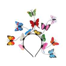 1pc Butterfly Fascinator Hat Monarch Butterfly Headband Crown Tea Party Garden Party Butterfly Themed Parties Costume Headpiece - A - View 11