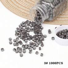 Hair Ring 500/1000 Pcs 5mm Silicone Lined Micro Rings Links Beads For I Tip Hair Extension Tools . 5Colors Optional