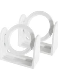 10个窗帘杆挂钩支架，无需钻孔，粘贴式安装，适用于酒店和家庭，易于安装窗帘环挂钩 - 彩色 - 查看 9