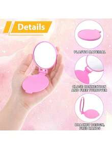 20 piezas Espejo de bolsillo mini rosa, pequeño regalo, espejo de maquillaje redondo mini suelto para mujeres, espejo portátil rosa, regalo de cumpleaños para mujer, regalo de novia, regalo de fiesta, maquillaje, barato, decoración de habitación, tocador, viaje, dormitorio, accesorios de maquillaje, espejo, espejo de tocador, mini espejo, espejo compacto, espejo pequeño, espejo de mano