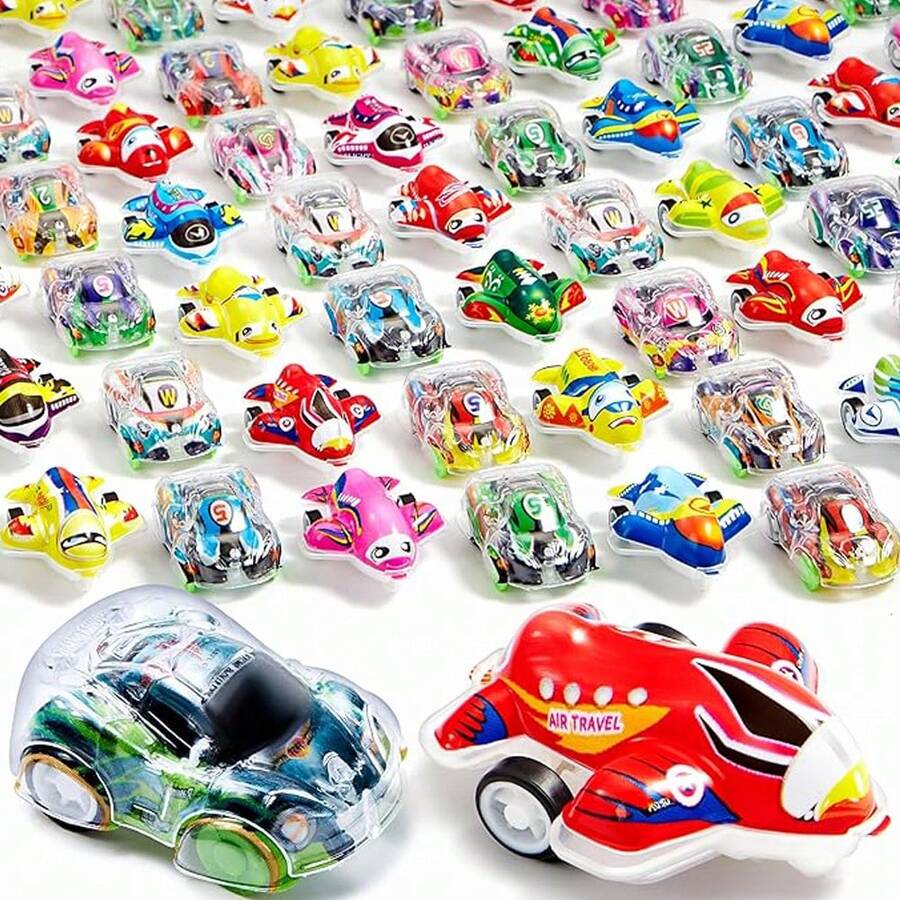 6/12/24/48 Pcs Mini Car Toy Set, Children Toy Cars, Party Favors, Classroom Rewards, Piñata Fillers, Candy Bags For Boys & Girls, Christmas Gifts, Assorted Styles & Colors - Multicolor - View 1
