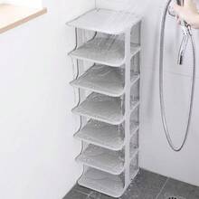 7 Tier Shoe Rack Tall Storage Shelf Unit Cabinet Home Organiser Footwear Stand - White - View 4