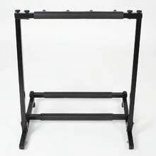 Triple Folding Guitar Holder Rack Stand - Holds Multiple Guitars, Space-Saving Design, Sturdy Stable, Ideal For Home Studio Music Room, Easy To Fold Carry Store, Protects Guitars From Scratches - Black - View 11