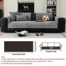 1 szt. Jednokolorowy, wodoodporny pokrowiec na sofę, skórzana etykieta, antypoślizgowy spód, przyjazny dla zwierząt, nie gubiący sierści, odpowiedni do sypialni, salonu, biura, wystroju wnętrz, pasuje do sof jednoosobowych, dwuosobowych, trzyosobowych, czteroosobowych i modułowych