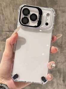 Luxuriöse Vier-Ecken-Linsenhalterung Transparente Handyhülle kompatibel mit iPhone 17Air 17 16 15 14 13 Pro Max, stoßfeste Rückabdeckung