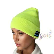 1pc Solid Color Party Acrylic Unisex Beanie Hat, Winter Wireless Bluetooth Music Hat With USB Charging For Headphones, Compatible With Smartphones Winter Warm - A - View 8