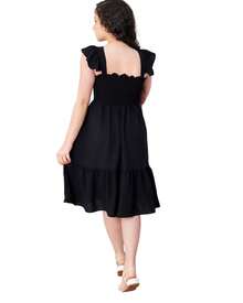 Short Plain Tank Top Dress - Negro - Ver 2