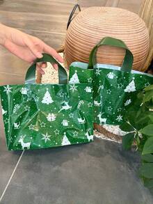 10件装圣诞节日礼品包装，手提袋，塑料包装，购物袋，节日平安夜纪念品，红色塑料圣诞礼品袋 - 耐用节日手提袋，适合送礼、购物和派对礼品。非常适合圣诞节、新年、情人节、复活节和其他节日场合。 - 彩色 - 查看 15