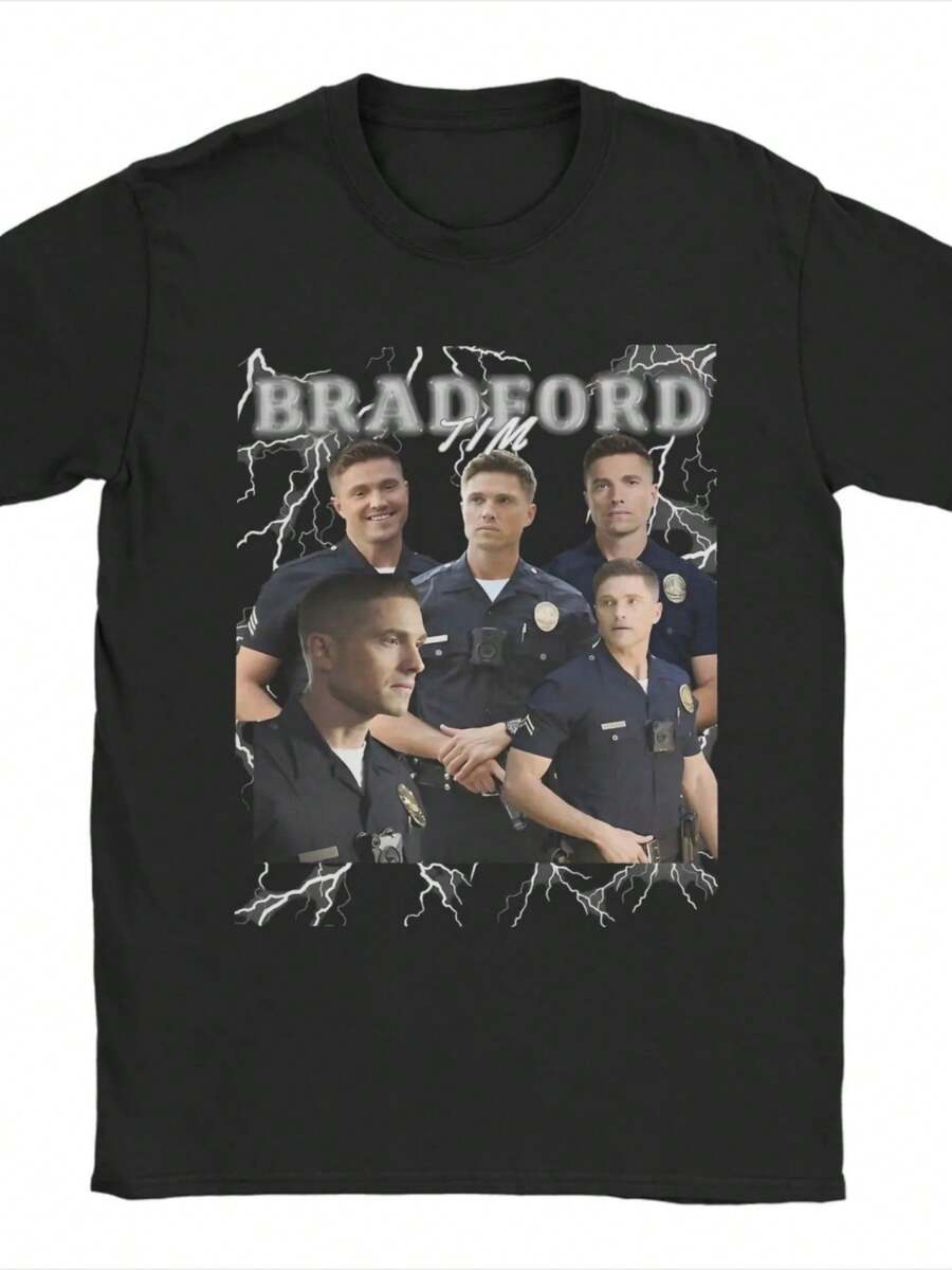 The Rookie Tim Bradford Graphic Printing T Shirt Men Women 100% Cotton Tee Shirt Clothing - màu đen - Xem 1