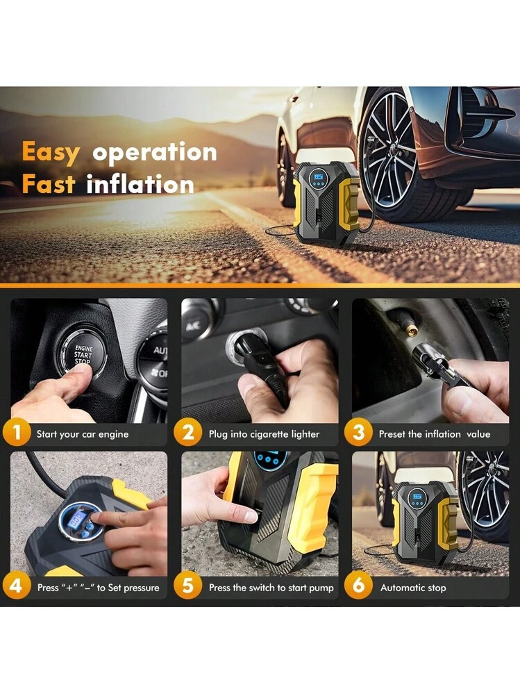 air compressor that plugs into cigarette lighter AAA Mini Mini Air Compressor Portable Mini Air Compressor, 12V