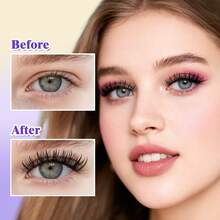 ARISON Wispy Lashes 240PCS Spiky False Eyelashes Wispy Eyelashes For Christmas MIX9-16mm Cat Eye Look Makeup Tools - Black - View 4