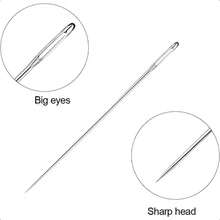 18 Large Eye Sewing Needles, Easy To Thread Hand Embroidery Needles, 5 Sizes To Meet Different Needs, Suitable For Hand Sewing And Cross Stitch, Polished Sharp - Multicolor - View 4