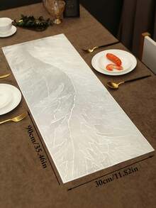 1-8pcs Simple Rectangular PVC Placemats, Washable, Easy Clean, Wipeable, Non-Slip, Heat-Resistant, Dining Table Mats, Sweet Reverie, Elegant Placemats, Tabletop Setting, Kitchen Dining Mat, Holiday Wedding Decor - Multicolor - View 19