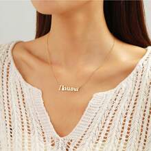 Custom Russian Name Necklace, Custom Cyrillic Greek Latin Roman Slavonic Bulgarian Kievan Rus Letter Language Necklace Personalized Gifts