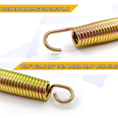 Z1CF 5PCS Trampoline Spring 5.5inch With Hook, Heavy Duty Springs Thickened 3.1MM Wire Weather Resistant - Gold