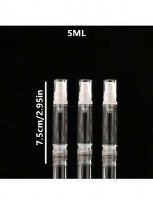 3pcs 0.34oz Airless Pump Bottles, Clear Travel Size Cosmetic Containers For DIY Foundation, Makeup, Gel, Essence, Lotion, Moisturizer, Refillable And Lead-Free, Portable Accessories Storage - Multicolor - View 11