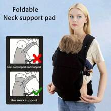 1pc Adjustable 4-In-1 Baby Carrier, Soft Corduroy Material, Lightweight & Breathable, Convenient For Moms Going Out - 1-pack Corduroy Suspenders - View 6