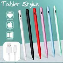 Tablet Stylus Aluminium Touch Screen Pen Drawing Universal For IPad Android Tablet Smartphone Computer Writing USB Charging Magnetic - Đỏ - Xem 2
