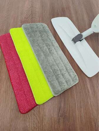 四片装加厚编织超细纤维拖把替换布，双面结构：正面采用超细纤维绒面，增强去污能力，锁水不漏；背面防滑底面，确保清洁彻底不留死角，清洁好帮手，圣诞礼物之选。