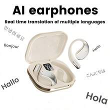 AI Translator Headphones Smart Voice Translation Earbuds 150 Languages Online Translator Bluetooth-Compatible In Ear Headphones Real Time Translator Device For Business Travel And Daily Use - 紫色 - 查看 10