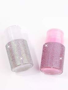 Luxury Nail Art Bottle - Crystal Embedded 8oz Squeeze Container For Salon & Home DIY (Acetone Not Allowed)