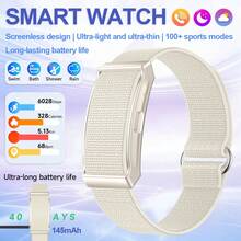 2025 New Model Screenless Ultra-Light Unisex Smart Bracelet, Call Reminder, 100+ Sports Modes, IP68 Waterproof, Alarm Clock, Camera, Pedometer, Compatible With Android/IOS, Suitable For Sports, School, Daily Wear, And Gifting
