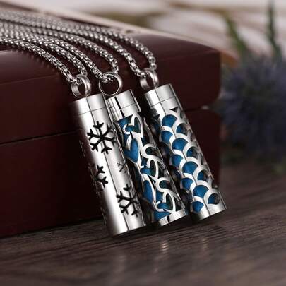 New Aromatherapy Products Long Strip Stainless Steel Aromatherapy Necklace Perfume Diffuser Essential Oil Diffuser Pendant Necklace Jewelry Accessories Essential Oil Pendant Lockets Perfume Storage Diffuser Aromatherapy Necklace Stainless Steel Jewelry Diffuser Necklace