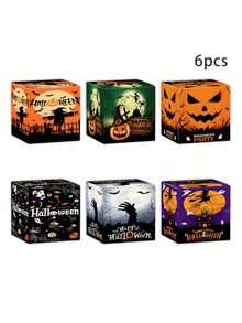 12-Piece Halloween Paper Packaging Gift Box - Three-Dimensional Packaging, Perfect For Wedding Gifts, Graduation Ceremonies, Personal Anniversaries And Holiday Celebrations, Unique Chocolate Candy Packaging Bags, Suitable For Halloween And Christmas Party Decoration Gift Bags, Suitable For Birthdays, Party Decorations, Event Gifts, Reusable, Multi-Color Party Gift Box Set