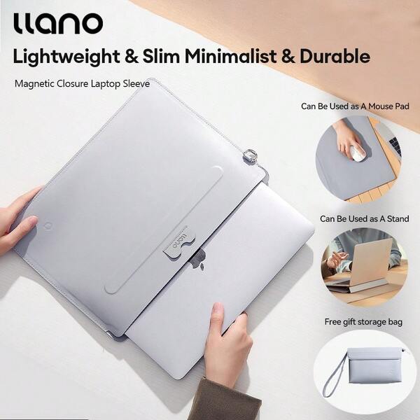 حقيبة كمبيوتر محمول متعددة الوظائف من Llano لأجهزة ماكبوك إير/برو 13.3 بوصة/14 بوصة، كم حقيبة كمبيوتر محمول لأجهزة الكمبيوتر المحمول فائقة النحافة