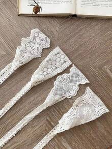 1pc Vintage Floral Lace Headband,Refreshing Scandinavian Style Headband,Headscarf,Decorative Accessory,Suitable For Daily Wear - Multicolor - View 4