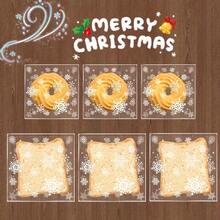 100/10 件圣诞雪花礼品袋、雪花图案自封袋、印有白色雪花图案的圣诞透明塑料信封、糖果、饼干、甜点包装袋、家庭婚礼、生日、节日派对用品、圣诞糖果装饰、礼品包装袋、节日设计、适用于礼品包装、节日贺卡、圣诞礼品袋可重复使用 DIY 手工用品