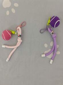 Handmade Woven Tennis Ball Bohemian Polyester Colorful Keychain, Backpack, Phone Charm, Clothing Accessory, Bookbag Lanyard, Holiday Small Halloween Accessories Teachers Day Christmas Gift Ideas Bag Accessories Lanyards With Id Holder Car Accessories Bag Charms