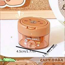 1/3/5 Capybara-Stil manuelle Bleistiftspitzer, süßes Capybara-Design Spitzer, Zufallsfarboptionen, manuelle Bleistiftspitzer mit Cartoon-Kappen, geeignet für Schule und Büro, geeignet für Bleistifte und Makeup-Stifte, kleine und tragbare Spitzer, tragbare dekorative Tischspitzer, Schüler-Lernbedarf, Lieblingsgeschenke für Kinder, Jungen, Mädchen, Schulmaterial, Muss-haben für die Rückkehr zur Schulsaison