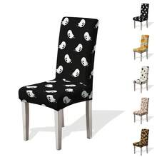 1/2/4/6/100pcs Halloween Print Chair Covers, Cartoon Holiday Atmosphere Decor Dust-Proof Elastic Full Cover Chair Slipcovers For Restaurant, Halloween Decoration, Holiday Party - Multicolor - View 3