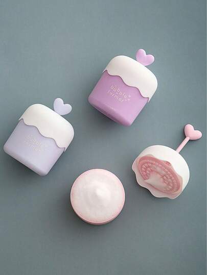 1pc Cute Pressing Foaming Dispenser, Facial Cleanser Whipping Maker, Shampoo & Body Wash Foaming Bottle, Portable Macaron Color Foaming Dispenser