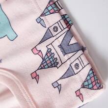 6条装女童舒适透气三角内裤，带有心形、彩虹、城堡图案 - 彩色 - 查看 4