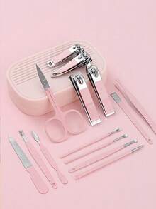 18/14/8 Pieces Premium Professional Stainless Steel Pedicure And Manicure Set With Nail Clippers, Scissors, Ear Digger, Nail FileProfessional Stainless Steel Nail Clippers Set For Professionals Foot And Beauty Care Pedicure Supplies, Suitable, For Home, Outdoor, Travel, And Salon Grooming, Great For Christmas, Thanksgiving, Housewarming Gifts, Birthday Gifts