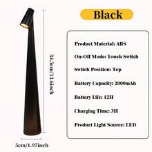 1 Stück kreative, minimalistische Atmosphäre Tischlampe, kabellose USB-Ladelampe für verschiedene Szenarien mit drei einstellbaren Helligkeitsstufen, lange Akkulaufzeit