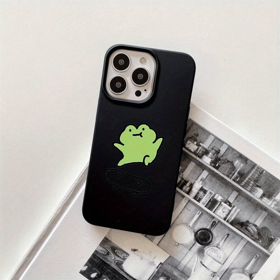 Fundas y carcasas protectoras para phone con diseño de monopatín y orificios grandes. Compatibles con phone 16 Pro Max, 16, 15 Pro, 14, 14 Plus/14 Pro Max, 13, 13 Pro, 12 Pro, 11/11 Pro y la serie Pro. Ideales para regalar en cumpleaños y fiestas. - Negro - Ver 1